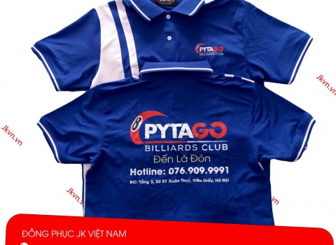 Áo Thun Đồng Phục Billards Pytago Xanh Bích