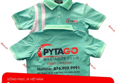 Áo Thun Đồng Phục Billards Pytago Xanh Ngọc